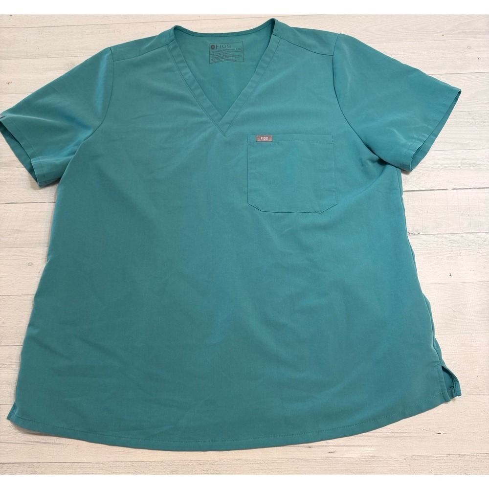 FiGS one pocket scrub top teal XXL‎